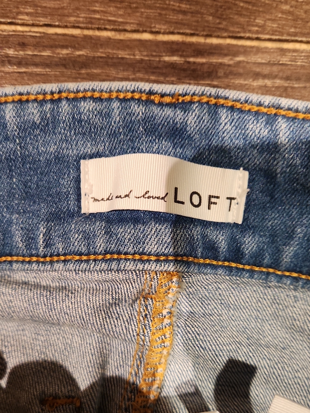 ❤️ NWOT! LOFT HIGH RISE SLIM FLARE JEANS, PATCH POCKETS, 0P (25 PETITE) - Picture 6 of 9